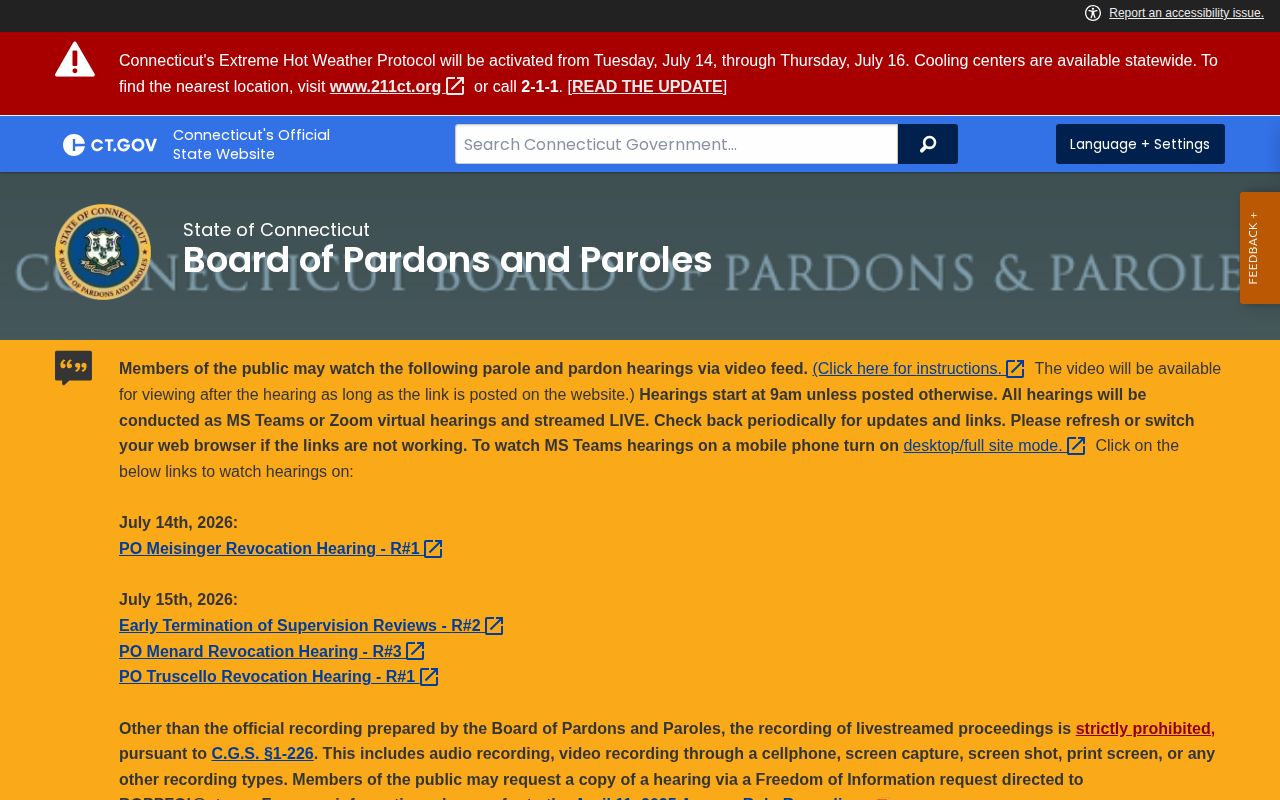 Middlesex County inmate release date on-or-after parole guidance from BOPP
